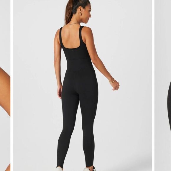Fabletics NWT Frame PowerHold Black Jumpsuit Size XS Active Leggings - Picture 3 of 13